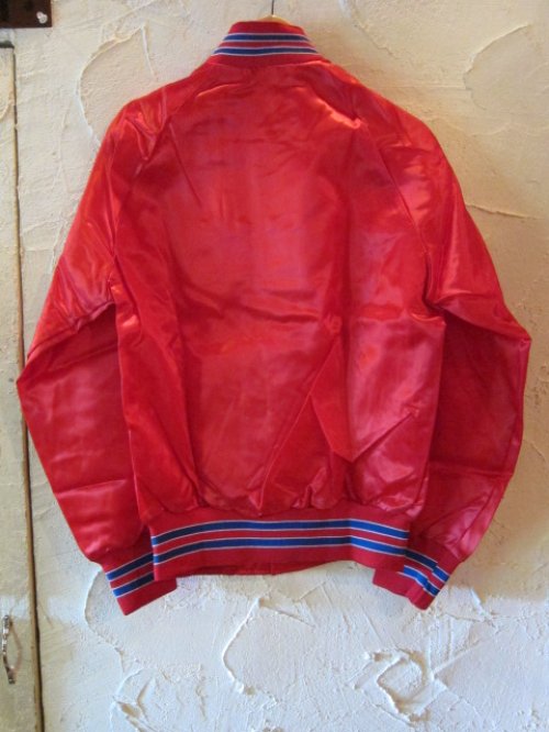 他の写真1: (DEAD STOCK) SPORTS MASTER/SATIN BASEBALL JKT  REDxBLUE