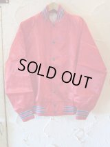 (DEAD STOCK) SPORTS MASTER/SATIN BASEBALL JKT  REDxBLUE