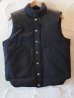 画像1: SUGAR CANE/LEATHER YORK DOWN VEST  BLACK (1)