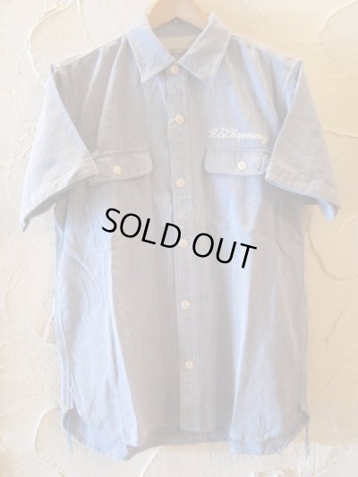 画像2: HOUSTON/EMBROIDERTY JINCODE SHIRT  BLUE