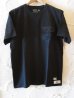 画像1: GROK LEATHER/POCKET TEE  BLACK (1)