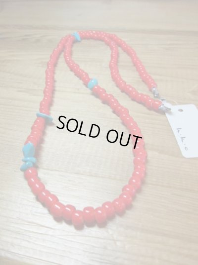 画像1: HAWK COMPANY/BEADS NECKLACE  RED