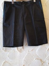 (SALE 40%OFF) VELVET GLOVE/REMAKE PIPING CROPPED PANTS  BLACK