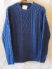 画像1: CORISCO/INDIGO CREW KNIT  INDIGO WASH (1)