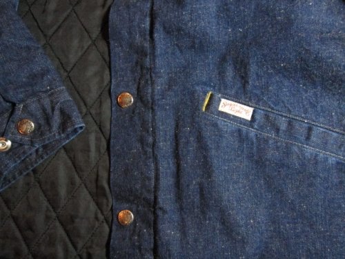 他の写真3: SUGAR CANE Light/11oz NEP DENIM COACH JKT WITH PADDING  NAVY