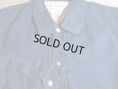 画像3: SUGAR CANE Light/11oz NEP DENIM COACH JKT WITH PADDING  NAVY