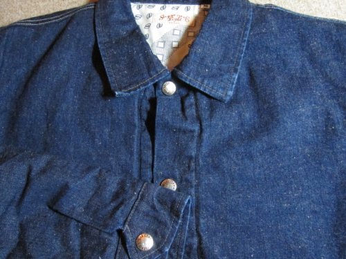 他の写真2: SUGAR CANE Light/11oz NEP DENIM COACH JKT WITH PADDING  NAVY