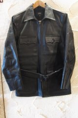 (SALE 30%OFF) RATS/40's LEATHER COAT  BLACK