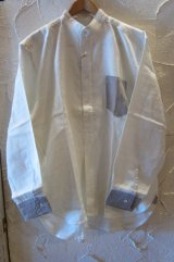 (SALE30%OFF) APRYL FOOL/BAND COLLAR SHIRTS  OFFWHITE
