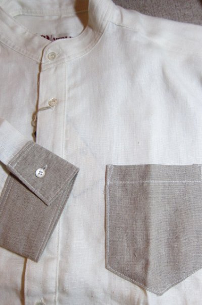 画像3: (SALE30%OFF) APRYL FOOL/BAND COLLAR SHIRTS  OFFWHITE