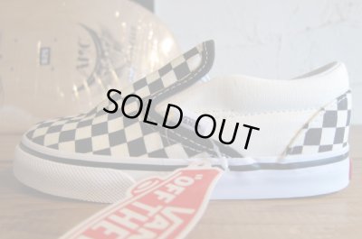 画像2: VANS KIDS/CLASSIC SLIP-ON BLACK＆WHITE CHECKERBOARD WHITE