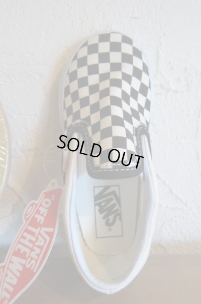 画像4: VANS KIDS/CLASSIC SLIP-ON BLACK＆WHITE CHECKERBOARD WHITE