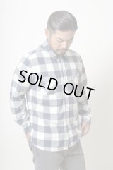 RATS/BUFFALO CHECK SHIRTS WHITEｘGRAY