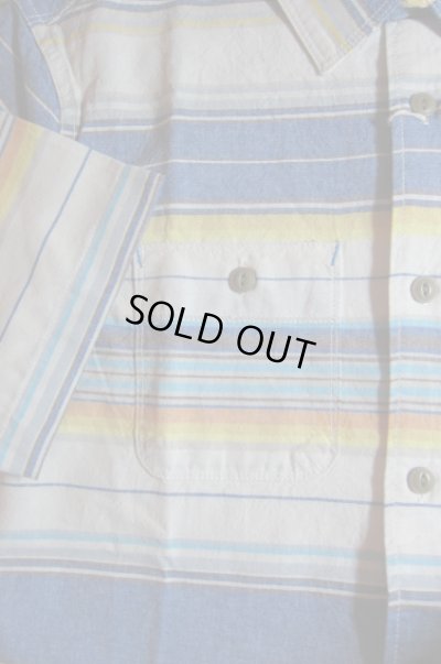 画像4: VINTAGE EL/NATIVE BORDER SHIRTS　S/S  BLUE