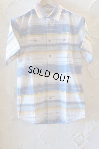 画像1: VINTAGE EL/NATIVE BORDER SHIRTS　S/S  BLUE