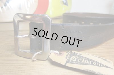 画像7: （再入荷）BELAFONTE/RT LEATHER BELT BLACK