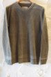 画像1: GRN/VINTAGE CREW NECK SWEATER  OLIVE (1)