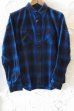 画像1: （再入荷）VINTAGE EL/OMBRER CHECK WORK SHIRTS  BLUExBLACK (1)