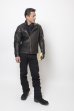 画像1: RATS/SINGLE RIDERS LEATHER JKT  BLACK (1)