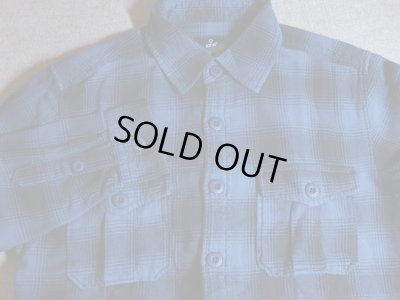 画像3: GRN/INDIGO OMBRER CHECK CPO JKT  BLUE