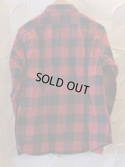 画像2:  (再入荷)VINTAGE EL/BLOCK CHECK WORK SHIRTS  RED×BLACK
