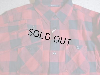 画像3:  (再入荷)VINTAGE EL/BLOCK CHECK WORK SHIRTS  RED×BLACK