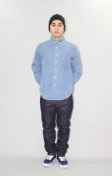 (SALE 40%OFF) INTERFACE/STRIPE DENIM B.D SH  INDxWHT