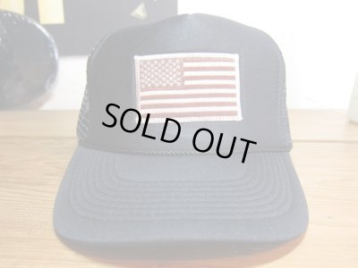 画像1: BELIVE/US FLAG MESH CAP  BLACKxMONOCHRO