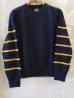 画像2: BELAFOTE/RT STRIPE JERSEY 69  NAVYxGOLD (2)