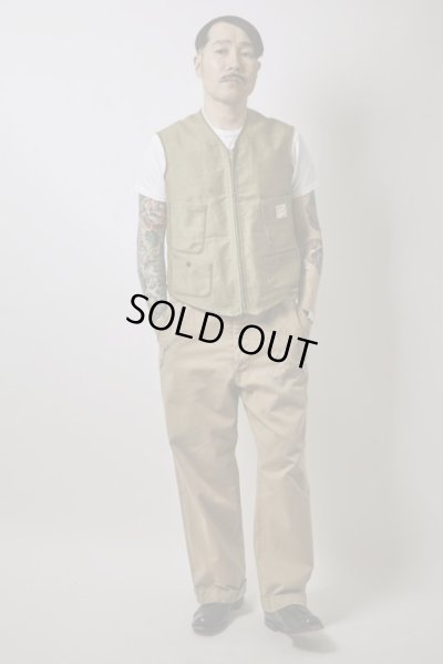 画像1: BELAFOTE/RT PIPING VEST N-1  KHAKI