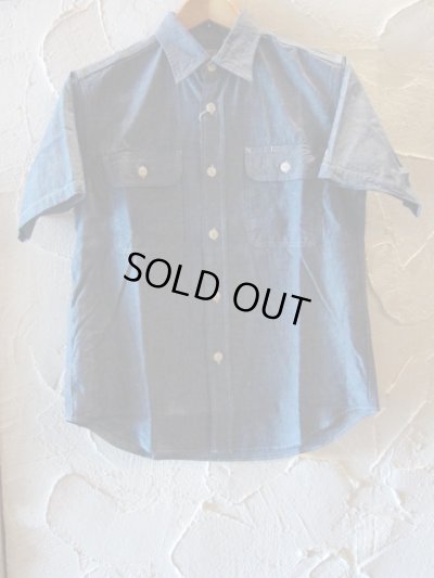 画像1: SUGAR CANE/BLUE CHAMBRAY S/S WORK SHIRTS  NAVY