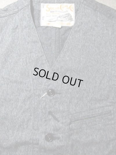 画像3: SUGAR CANE/9oz COTTON COVERT WORK VEST  BLACK