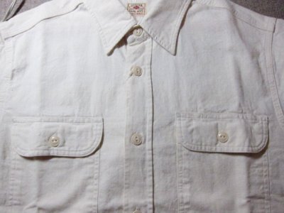 画像3: SUGAR CANE/WHITE CHAMBRAY S/S WORK SHIRTS WHITE(OFF)