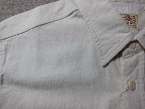 他の写真3: SUGAR CANE/WHITE CHAMBRAY S/S WORK SHIRTS WHITE(OFF)