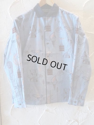 画像1: RATS/TIKI CHAMBRAY SHIRT  BLUE