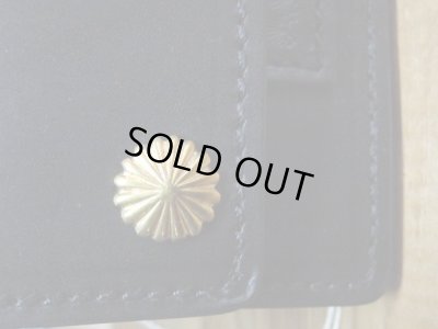 画像4: RATS/LEATHER WALLET DOUBLE CONCHO  BLACK 