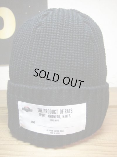 画像1: RATS/KNIT CAP  BLACK