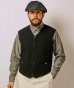 画像1: BELAFOTE/RT WOOL DECK VEST  BLACK (1)