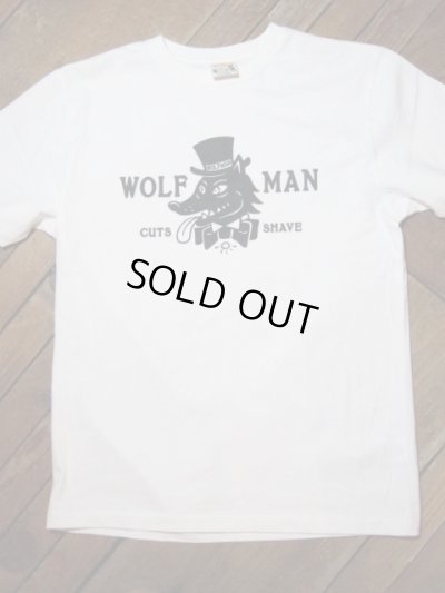 画像3: WOLFMAN BARBER SHOP/LOGO S/S T  WHITExBLACK