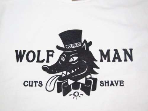 他の写真2: WOLFMAN BARBER SHOP/LOGO S/S T  WHITExBLACK