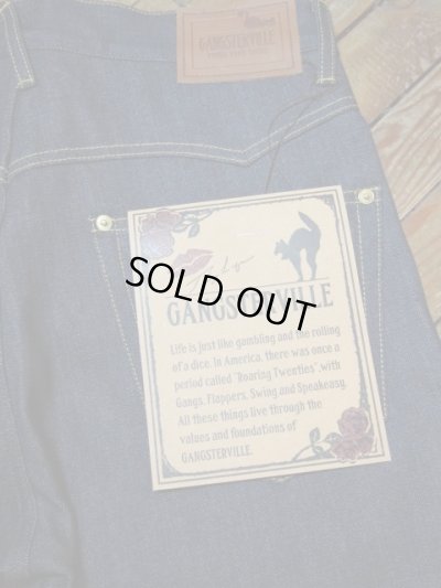 画像7: GANGSTERVILLE/THUG DENIM IRON CROSS SLIM  INDxRIGID BLACK  