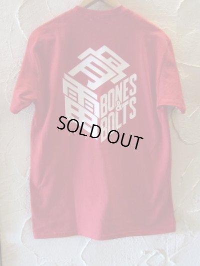 画像1: BONES AND BOLTS/TEE BOX LOGO  RED