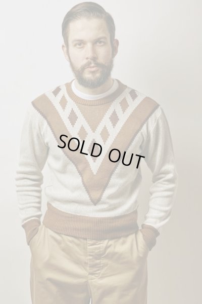 画像6: BELAFONTE/RT ARGYLE V PATTERN PLAY SHIRT  GREEN