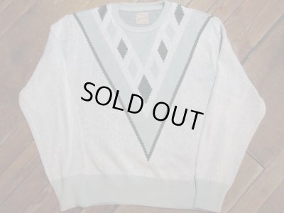 画像3: BELAFONTE/RT ARGYLE V PATTERN PLAY SHIRT  GREEN