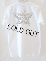 RATS/SKULL BUTTERFLY T  WHITE