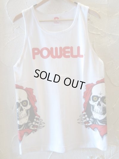 画像1: (DEAD STOCK)POWELL/TANK TOP BONE  WHITE