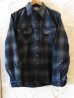 画像1:  HOUSTON/WOOL CHECK VIYELLA SHIRT  BLACK (1)