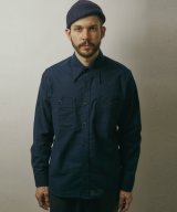 (SALE 35%OFF) BELAFOTE/RT  TRIPLE STITCH FLANNEL  NAVY