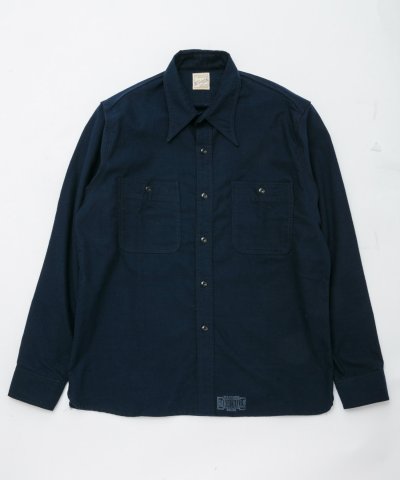 画像2: (SALE 35%OFF) BELAFOTE/RT  TRIPLE STITCH FLANNEL  NAVY