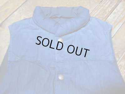 画像5: GRN/R/V PADDING VEST  INDIGOxBLACK